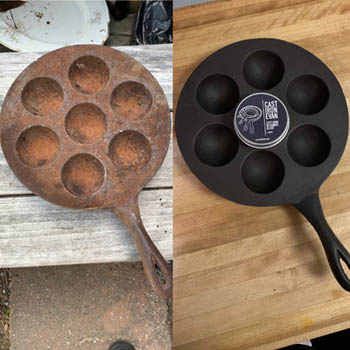 Early Variation 1 Griswold Aeblskiver Pan Circa 1900