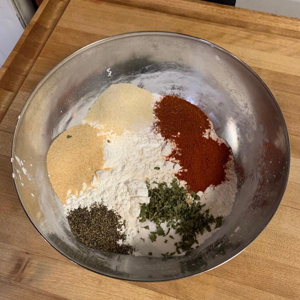 Flour Mixture With Seasonings Added